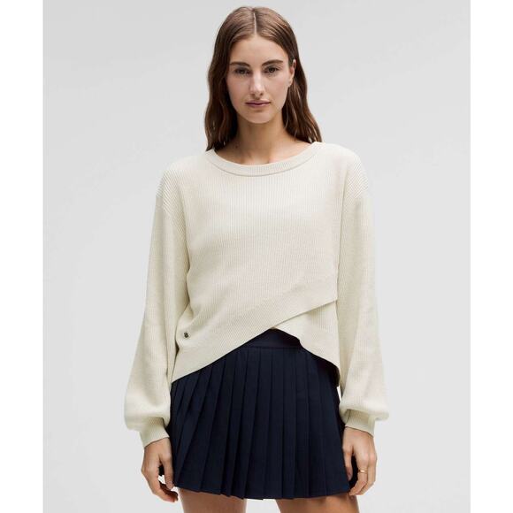 Lululemon Athletica Sweaters - Lululemon Knit Reversible Crossover Sweater in Bone Casual Loungewear- Size XS